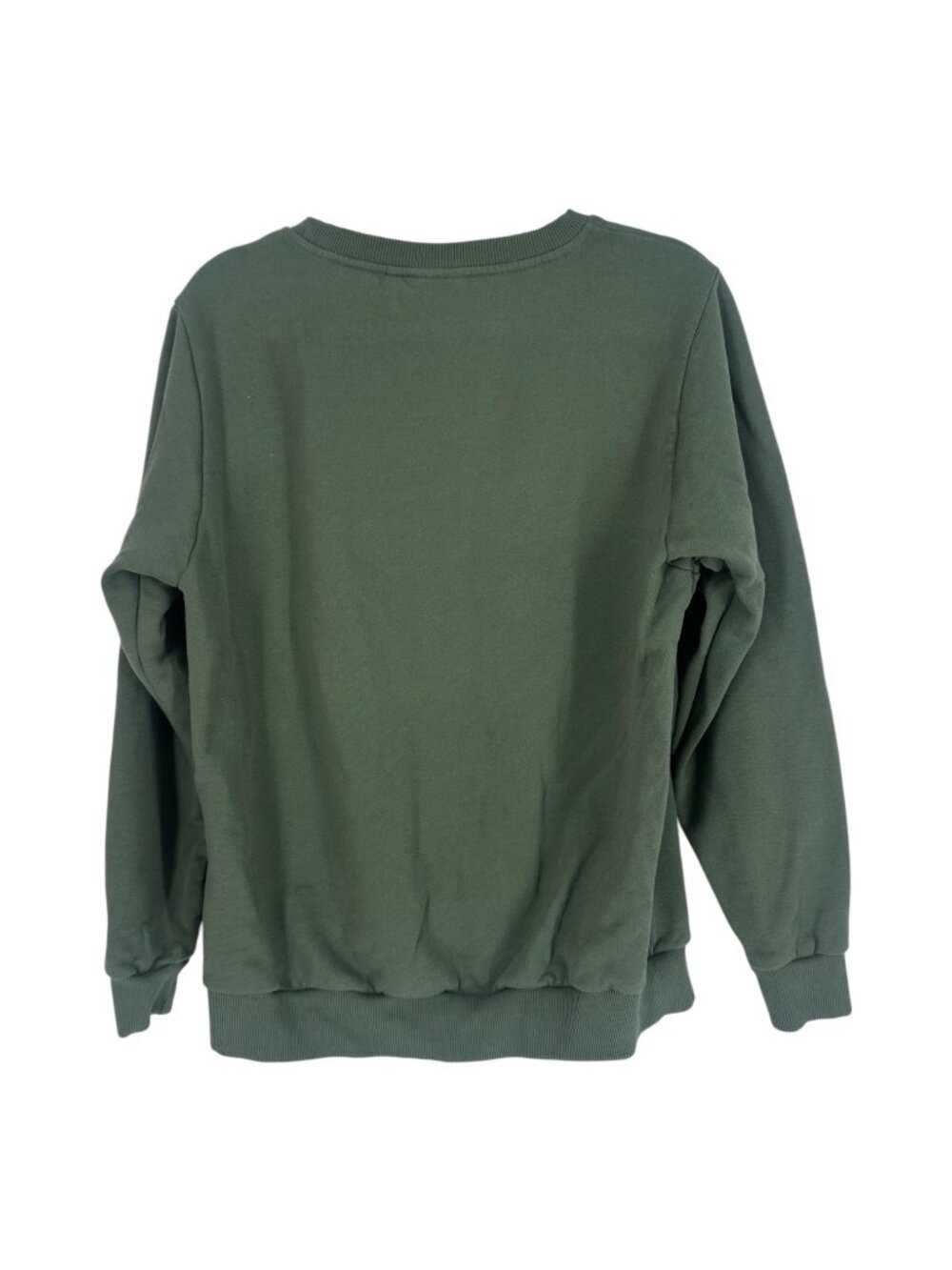 Fjallraven Logo Sweatshirt Womens Large Olive Green Fleece Pullover Gorpcore - Picture 2 of 10